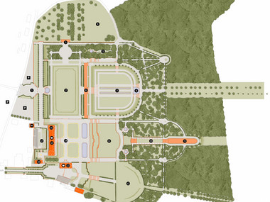 Der Lageplan des Barockgarten Großsedlitz